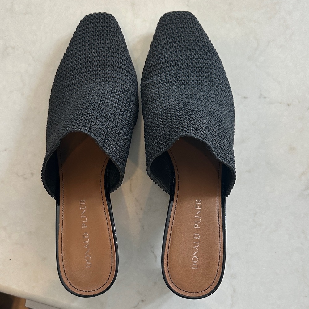 Donald J. Pliner Dark Gray Women's Mules